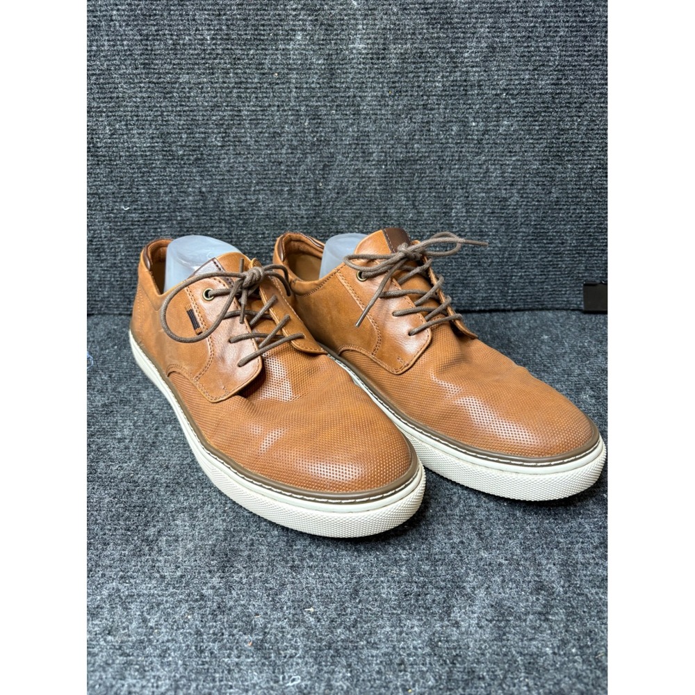 Crown Vintage Thoren Mens Tan Perforated Oxford Sneakers Size 12M CR-THOREN